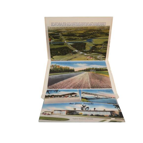 New Jersey Turnpike Souvenir Postcards Fold Out Accordion Photos Vintage - Picture 7 of 8